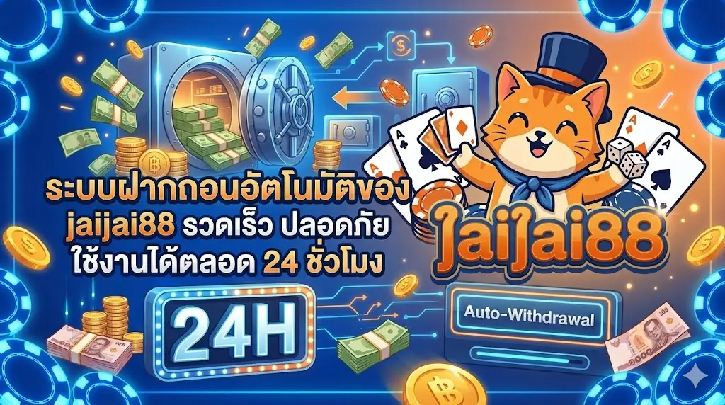 ระบบฝากถอนอัตโนมัติของ jaijai88 รวดเร็ว ปลอดภัย ใช้งานได้ตลอด 24 ชั่วโมง