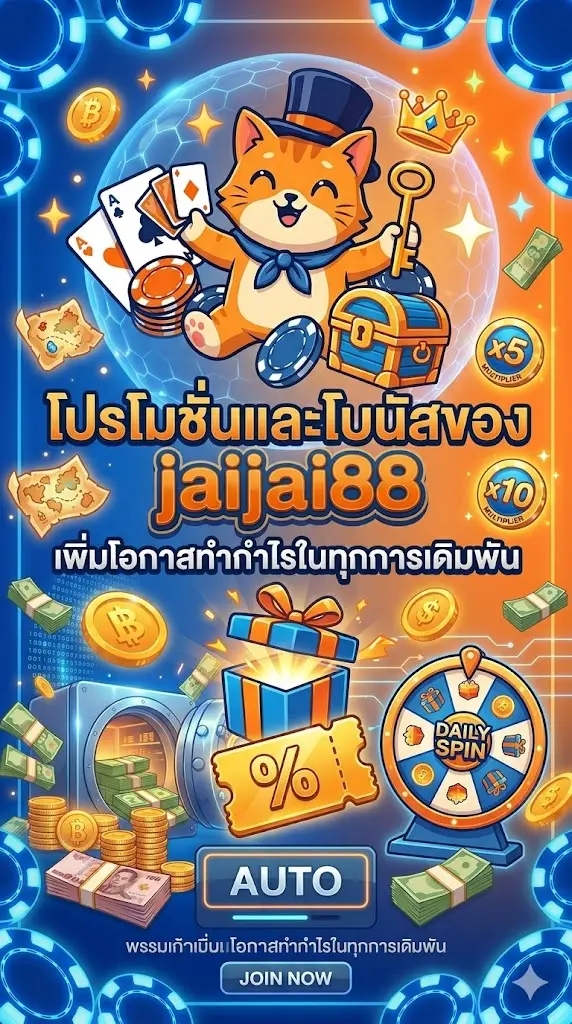 โปรโมชั่นและโบนัสของ jaijai88 เพิ่มโอกาสทำกำไรในทุกการเดิมพัน